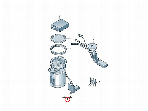 燃料ポンプ(フューエルポンプ) VW(フォルクスワーゲン) [3B0919051C]