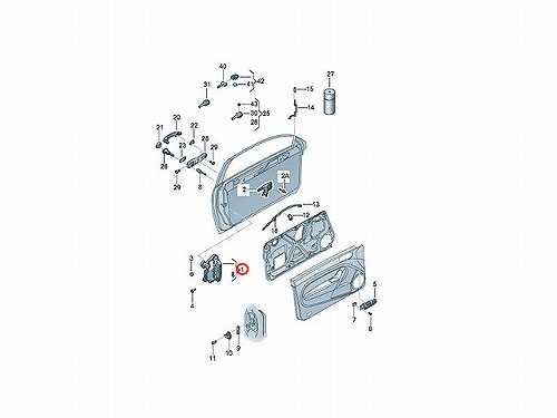 純正 ドアロック アクチュエーター フロント 左側 VW(フォルクスワーゲン) [3B2837015AE]