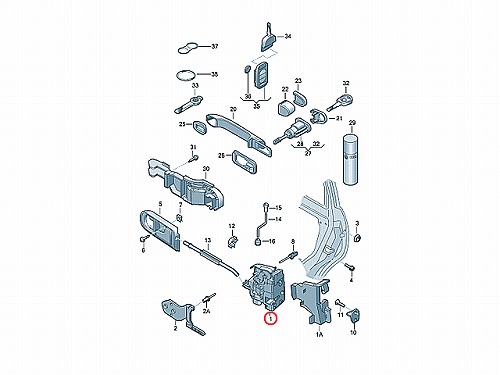 純正 ドアロック アクチュエーター フロント 左側 VW(フォルクスワーゲン) [3B2837015AK]