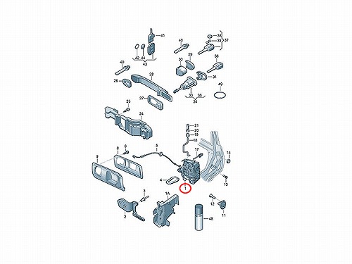 ドアロック アクチュエーター フロント 左側 VW(フォルクスワーゲン) [3B2837015AM]