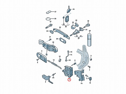 純正 ドアロック アクチュエーター フロント 右側 VW(フォルクスワーゲン) [3B2837016T]