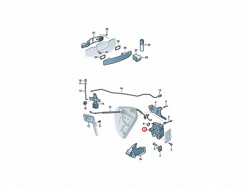 ドアロック アクチュエーター リア 右側 VW(フォルクスワーゲン) [3B4839016AN]
