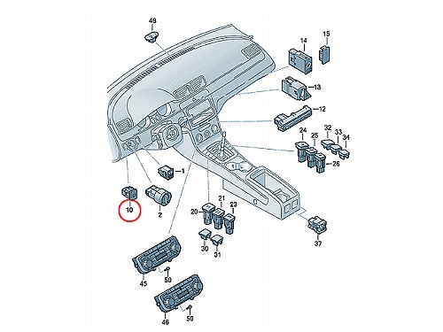 電動パーキングスイッチ VW(フォルクスワーゲン) [3C0927225CREH]
