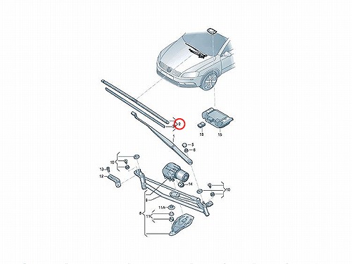 ワイパーブレード 左右セット フロント用 VW(フォルクスワーゲン) [3C1998002]