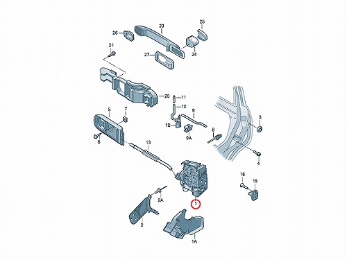 純正 ドアロック アクチュエーター フロント 右側 VW(フォルクスワーゲン) [3C2837016A]