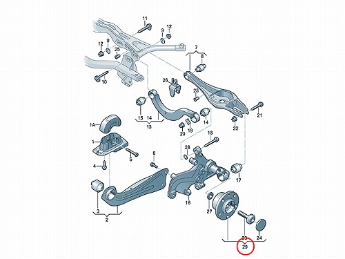 ホイール ハブベアリング リア 左右共通 VW(フォルクスワーゲン) [3G0598611A]