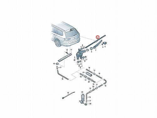 ワイパーブレード リア用 VW(フォルクスワーゲン) [3G9955427B]
