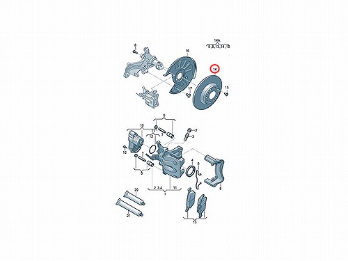 ブレーキローター(ディスクローター) リア AUDI(アウディ) [3Q0615601A]