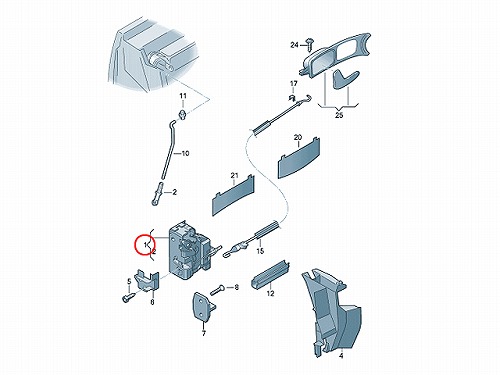 純正 ドアロック アクチュエーター フロント 右側 AUDI(アウディ) [402837016]