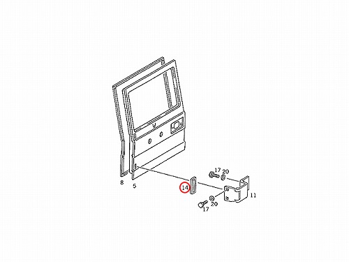 純正 リアゲートヒンジシール メルセデスベンツ [4607430178]