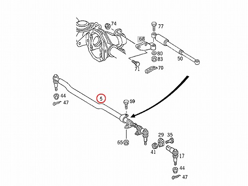 タイロッド ASSY メルセデスベンツ [4633300303]