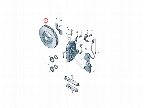 ブレーキローター(ディスクローター) フロント VW(フォルクスワーゲン) [4B3615301A]