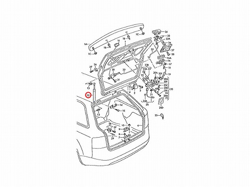 リアゲートダンパー(テールゲートショック) 左右共通 AUDI(アウディ) [4B9827552N]