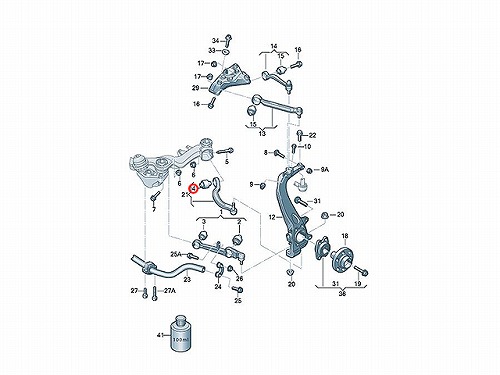 ロアアームブッシュ(コントロールアームブッシュ) フロント 左右共通 AUDI(アウディ) [4D0407183AC]