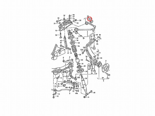 アッパーアームブッシュ VW(フォルクスワーゲン) [4D0407515C]
