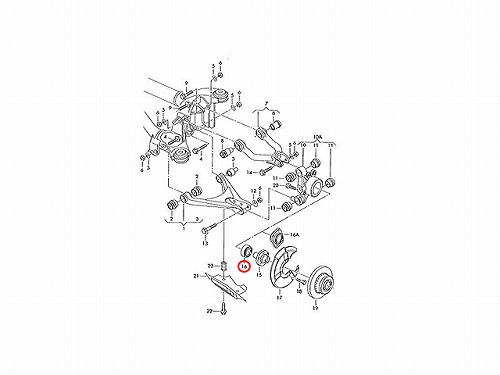 ホイール ハブベアリング リア 左右共通 AUDI(アウディ) [4D0407625E]