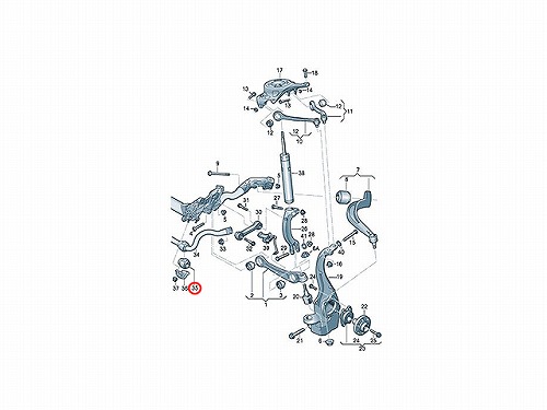 スタビライザーブッシュ フロント 左右共通 AUDI(アウディ) [4D0411327G]