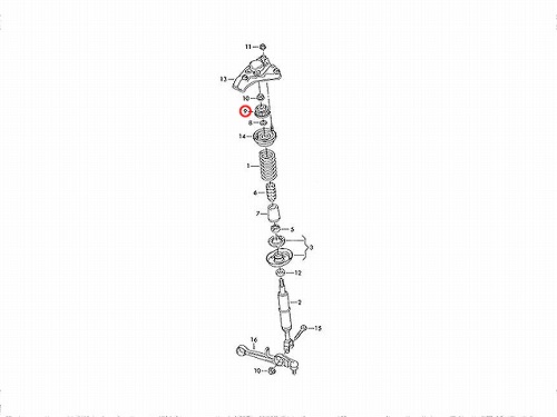 アッパーマウント フロント 左右共通 VW(フォルクスワーゲン) [4D0412377F]