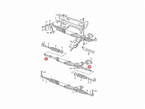 インナータイロッド(ラックエンド) 左右共通 VW(フォルクスワーゲン) [4D0422821A]