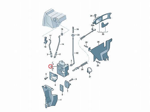 純正 ドアロック アクチュエーター フロント 左側 AUDI(アウディ) [4D2837015D]