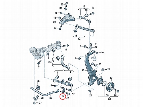 スタビリンクロッド フロント 左右共通 AUDI(アウディ) [4E0411317E]