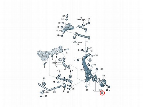 ホイール ハブベアリング フロント 左右共通 AUDI(アウディ) [4E0498625B]