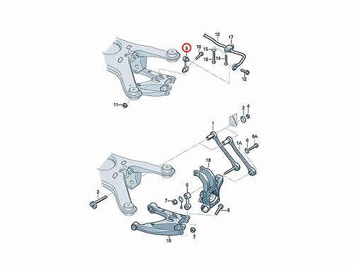 スタビリンクロッド リア 左右共通 AUDI(アウディ) [4E0505465G]