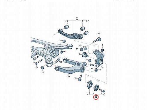ホイール ハブベアリング リア 左右共通 AUDI(アウディ) [4E0598625]