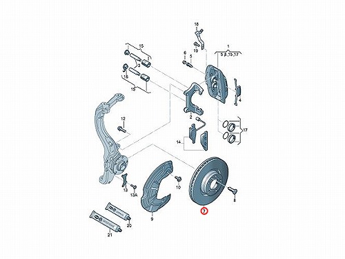 ブレーキローター(ディスクローター) フロント AUDI(アウディ) [4E0615301P]