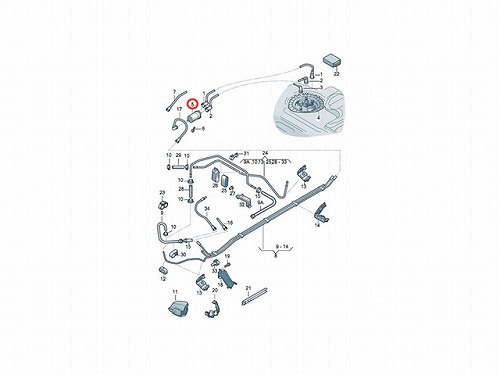 燃料フィルター(フューエルフィルター) AUDI(アウディ) [4F0201511E]