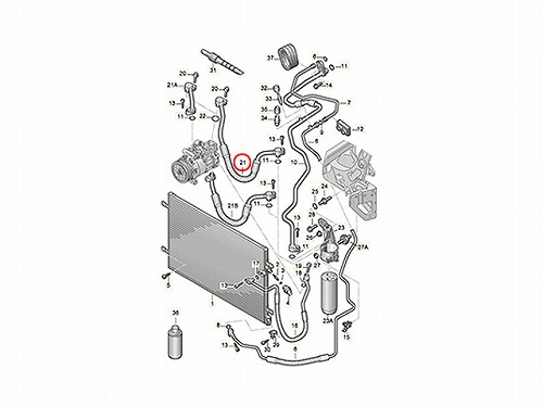 エアコンホース(パイプ) AUDI(アウディ) [4F0260707AD]
