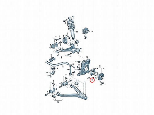 ホイール ハブベアリング フロント 左右共通 AUDI(アウディ) [4F0498625B]