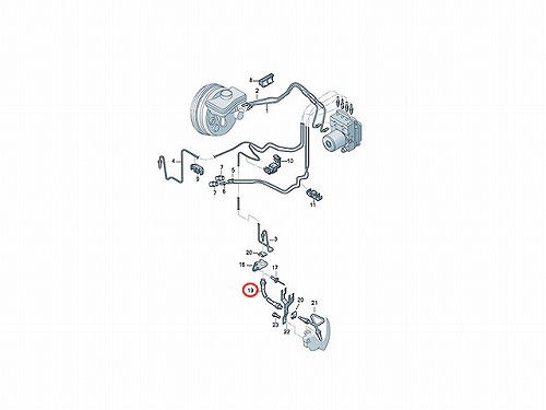 ブレーキホース フロント 左右共通 AUDI(アウディ) [4F0611707B]