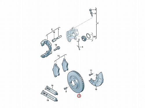 ブレーキローター(ディスクローター) フロント AUDI(アウディ) [4F0615301E]
