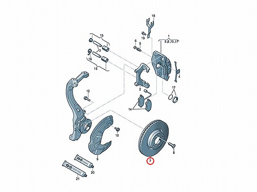ブレーキローター(ディスクローター) フロント AUDI(アウディ) [4F0615301G]