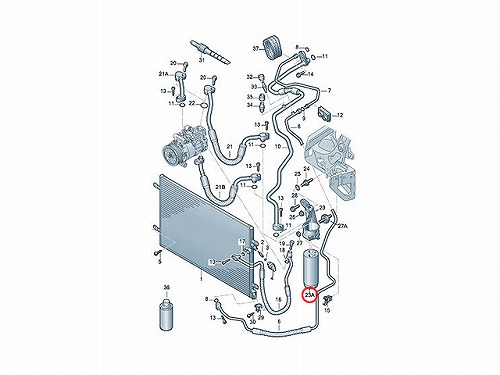 エアコンリキッドタンク(レシーバー) AUDI(アウディ) [4F0820191B]