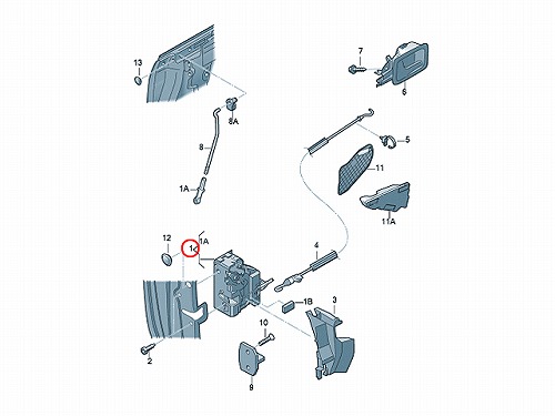 純正 ドアロック アクチュエーター リヤ 左側 AUDI(アウディ) [4F0839015]