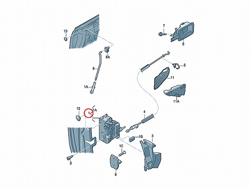 純正 ドアロック アクチュエーター リヤ 右側 AUDI(アウディ) [4F0839016]