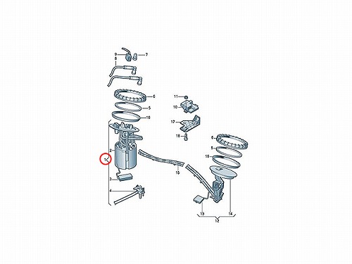 燃料ポンプ(フューエルポンプ) AUDI(アウディ) [4F0919087F]