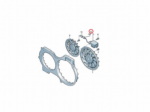 電動ファンコントロールユニット(リレーユニット) AUDI(アウディ) [4F0959501G]