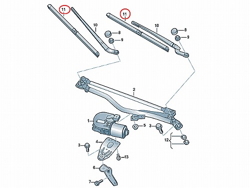 ワイパーブレード 左右セット フロント用 AUDI(アウディ) [4F2998002A]