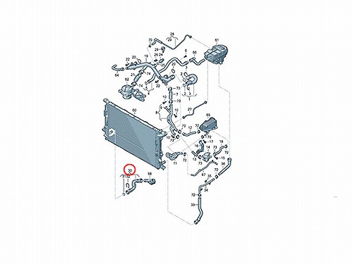ウォーターホース(クーラントホース) AUDI(アウディ) [4G0121049Q]