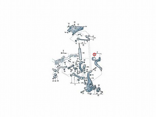 ストラットアームブッシュ(テンションロッドブッシュ) フロント 左右共通 AUDI(アウディ) [4G0407183B]