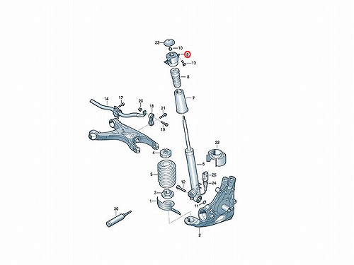 アッパーマウント リア 左右共通 AUDI(アウディ) [4G0513353D]