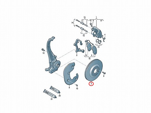 ブレーキローター(ディスクローター) フロント AUDI(アウディ) [4G0615301AF]