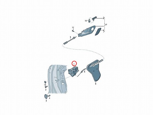 ドアロック アクチュエーター リヤ 右側 AUDI(アウディ) [4G0839016E]