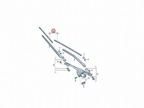 ワイパーブレード 左右セット フロント用 左ハンドル用 VW(フォルクスワーゲン) [4G1998002A]