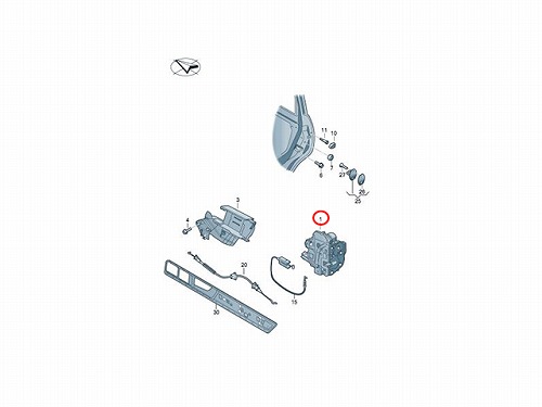 ドアロック アクチュエーター フロント 右側 AUDI(アウディ) [4G2837016]
