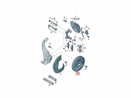 ブレーキローター(ディスクローター) フロント AUDI(アウディ) [4H0615301AN]