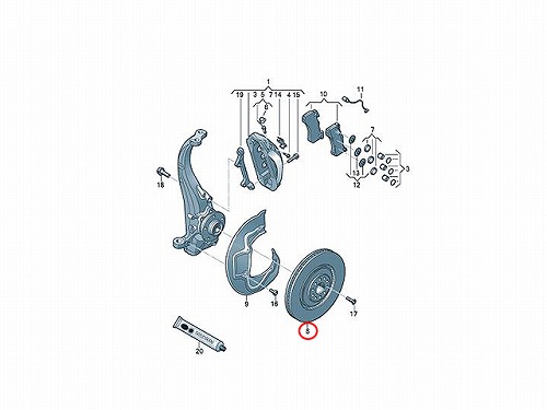 ブレーキローター(ディスクローター) フロント AUDI(アウディ) [4H0615301T]